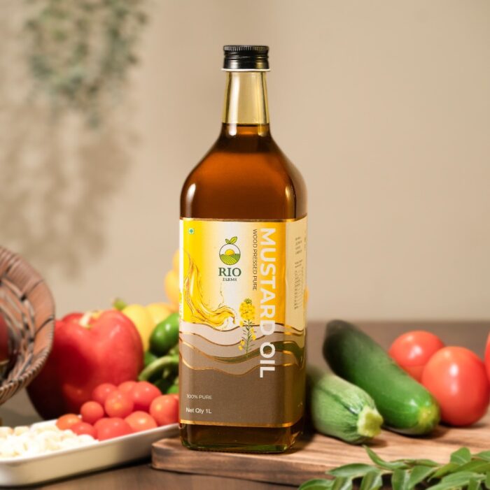 Organic Mustard Oil (Glass Bottle) - RiofarmsIndia - Image 2